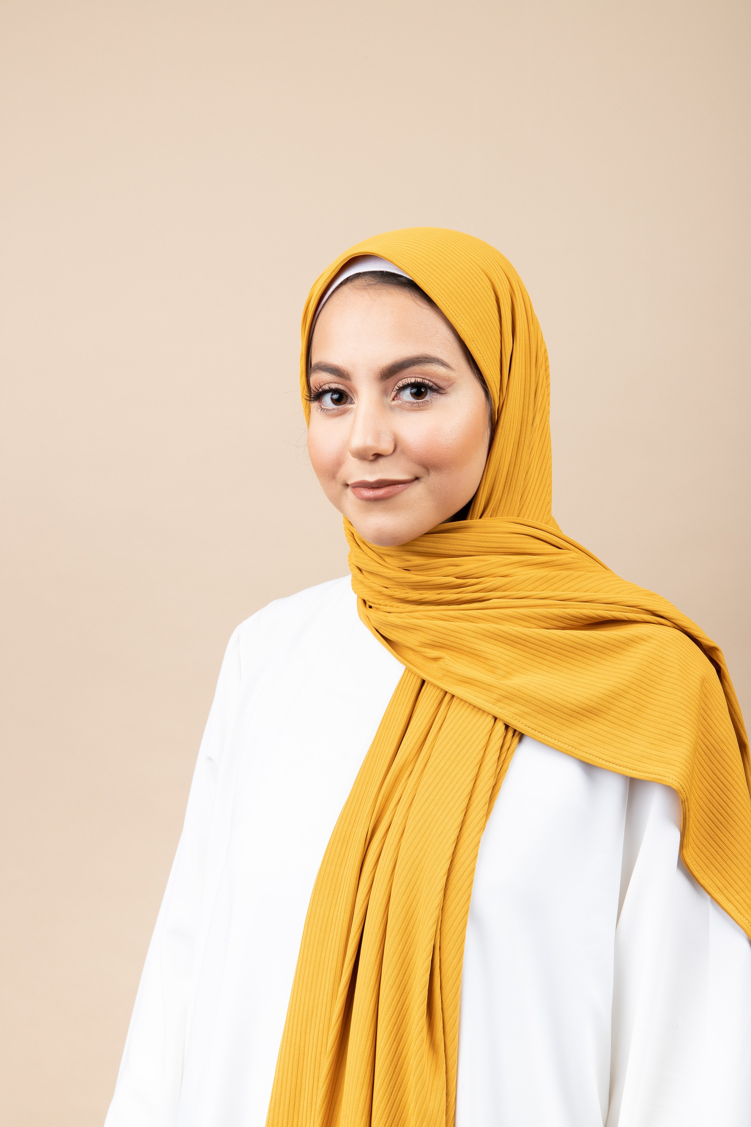 Jilbab sale jaune moutarde