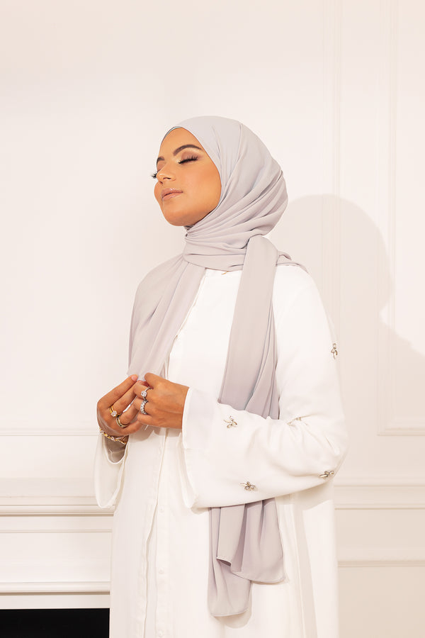 Hijab Le Soyeux - Gris de Lin