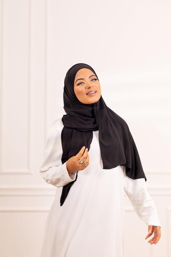 Hijab Le Soyeux - Noir obscur
