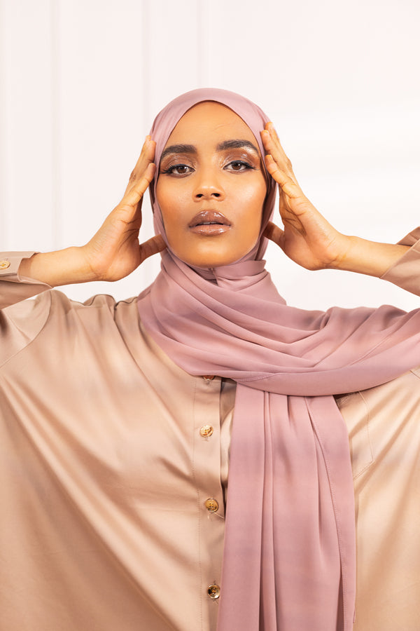Hijab Le Soyeux - Rose cendré